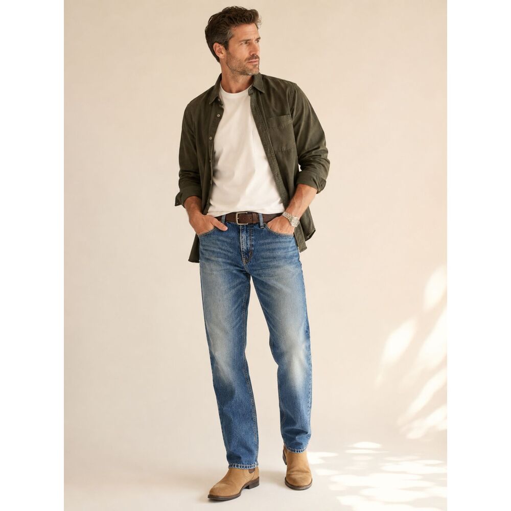 American Eagle Outfitters Men's Jeans 34x34 Medium Wash Straight Leg 100% Cotton